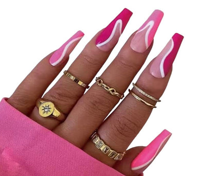 Pink Swirl Medium Coffin Pressies