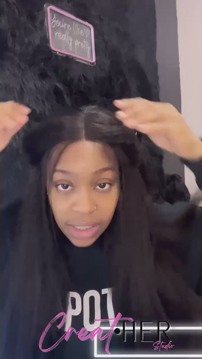 Kinky Straight Glueless Wig